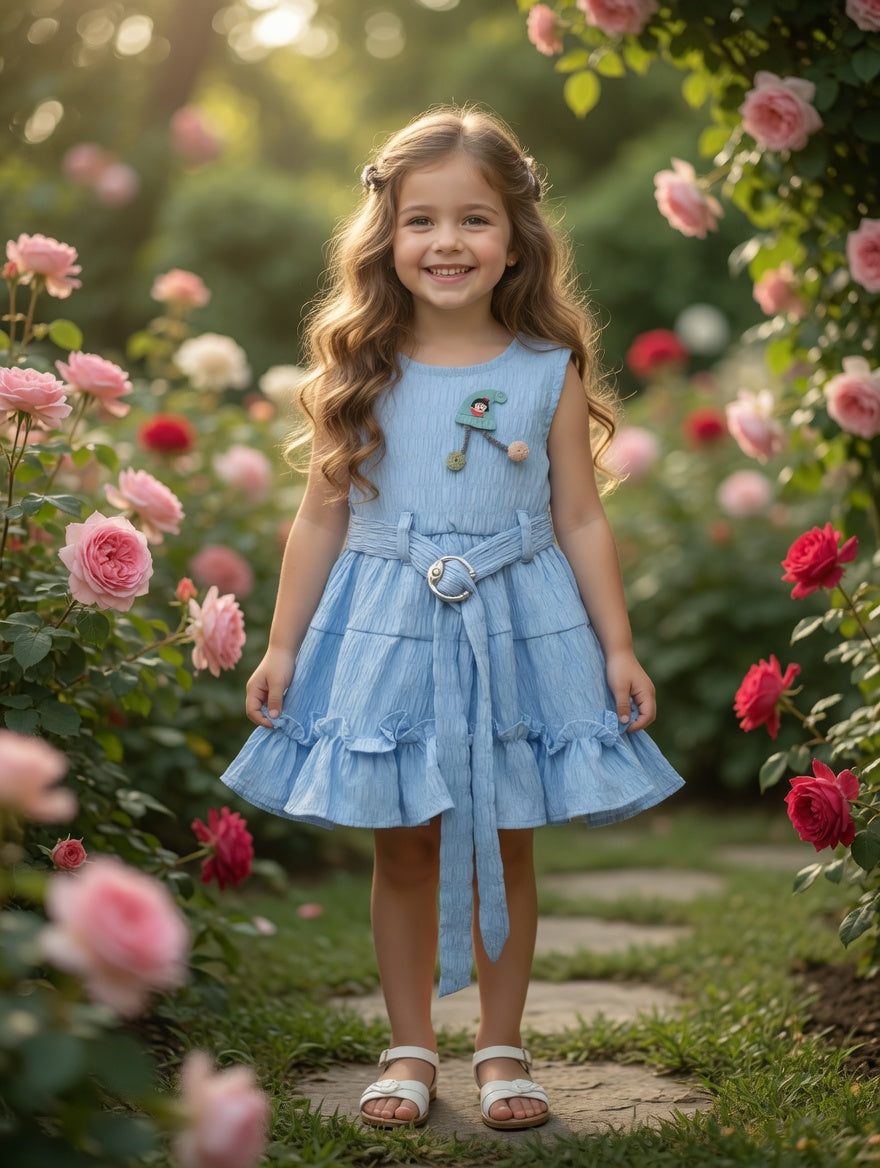 فستان صيفي بناتي فستان "لونا تير" (Luna Tier Dress)