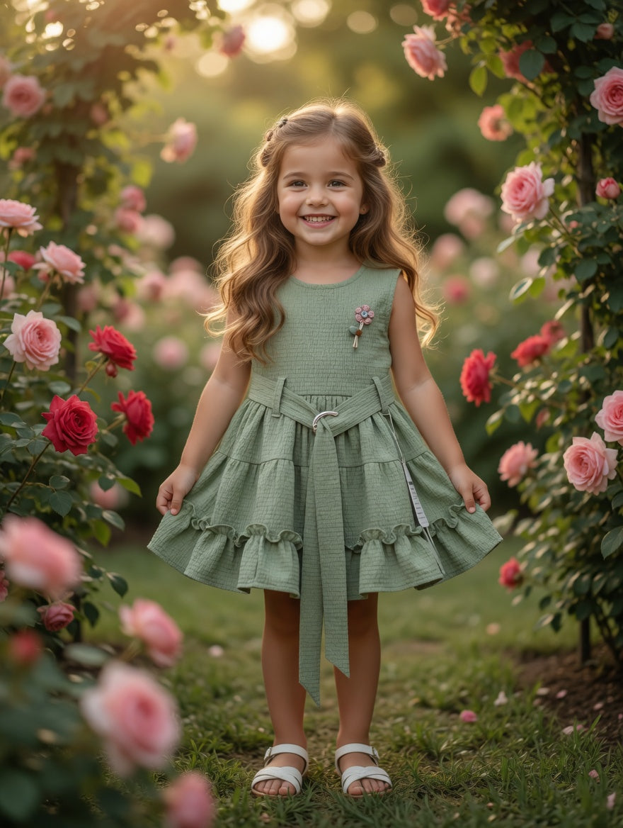 فستان صيفي بناتي فستان "لونا تير" (Luna Tier Dress)