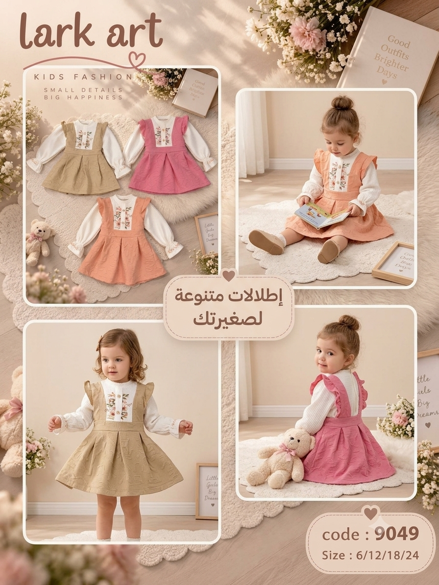 فستان للفتيات - أناقة الكلاسيكية ولمسات الزهور