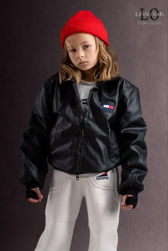 MODEL 16 | TOMMY BURGUNDY LEATHER JACKET SET — صورة 6