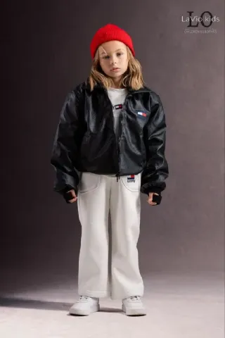 MODEL 16 | TOMMY BURGUNDY LEATHER JACKET SET