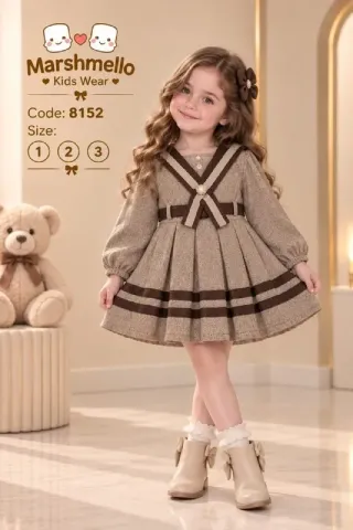 فستان بناتي بياقة بحاري — صورة 2