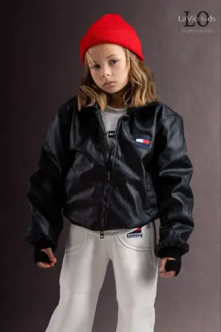 MODEL 16 | TOMMY BURGUNDY LEATHER JACKET SET — صورة 6